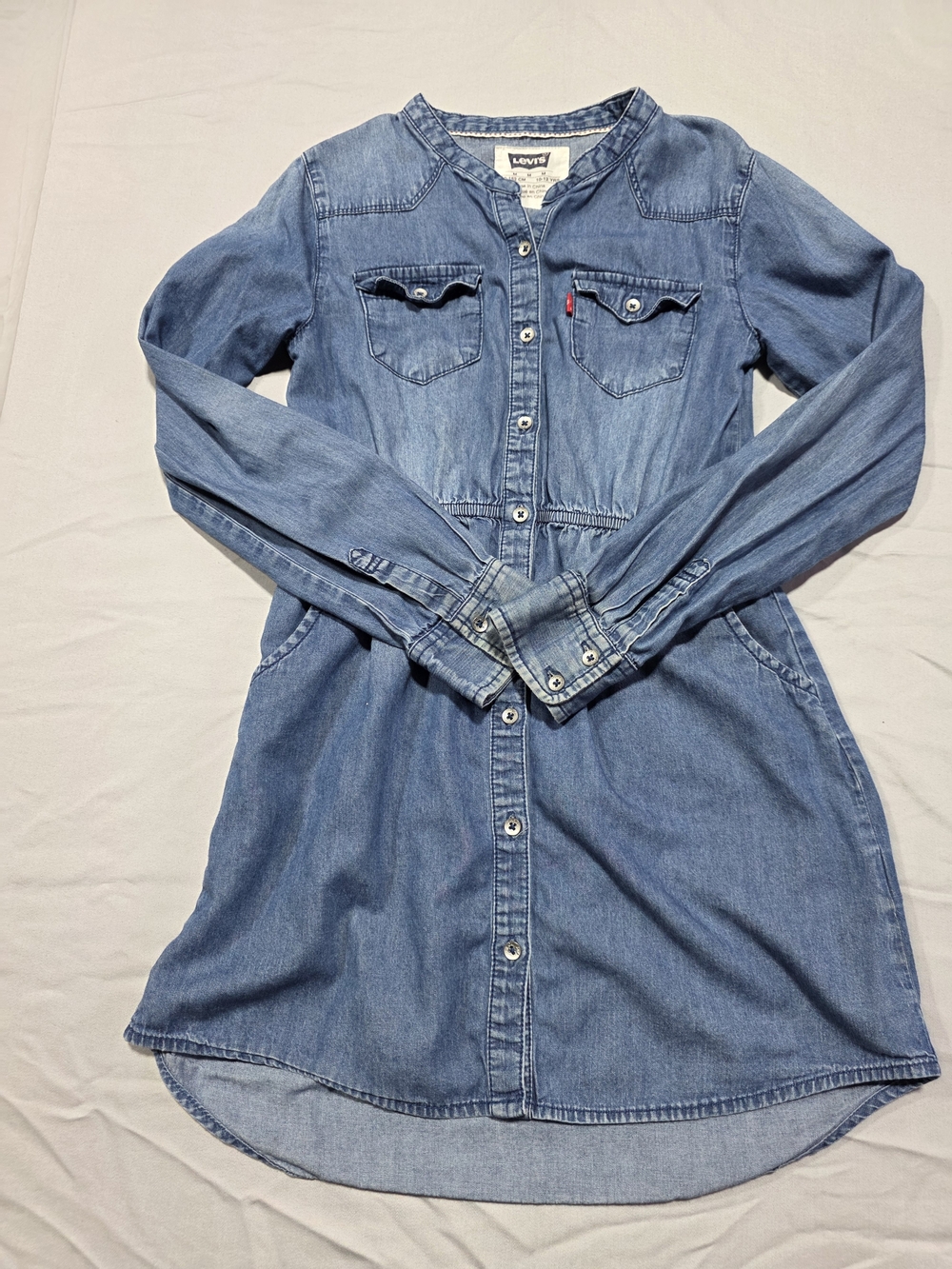 Levi's Girls' Blue Denim Shirt Dress Size 10-12